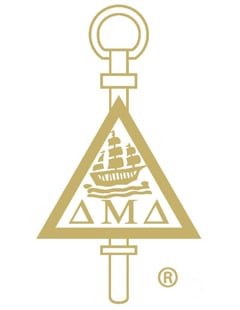 Delta Mu Delta honor society logo