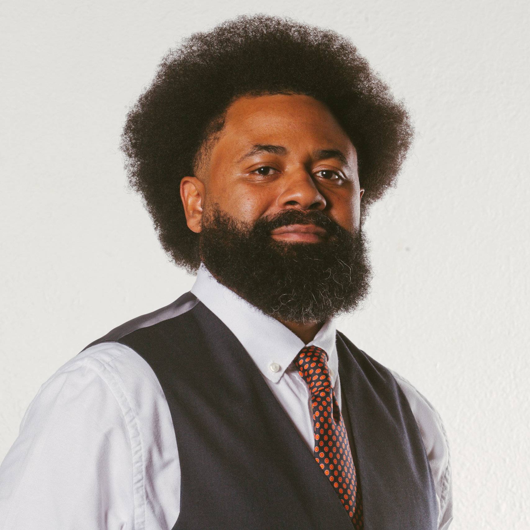 a person with a beard and mustache