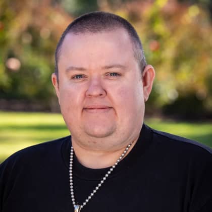 a person wearing a necklace