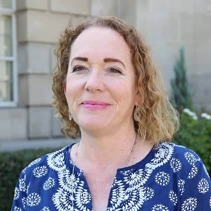 a person smiling for a picture