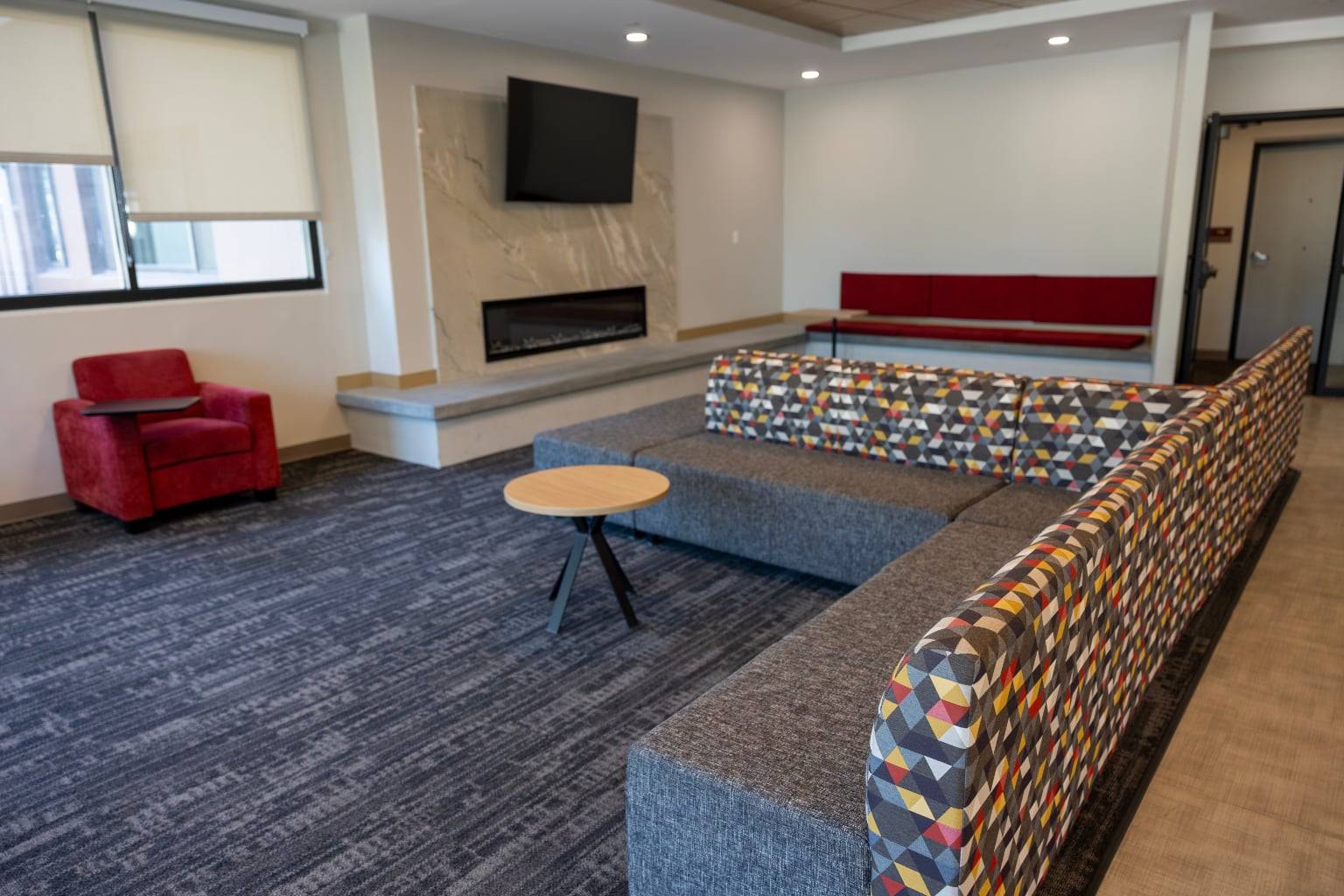 a couches in a room