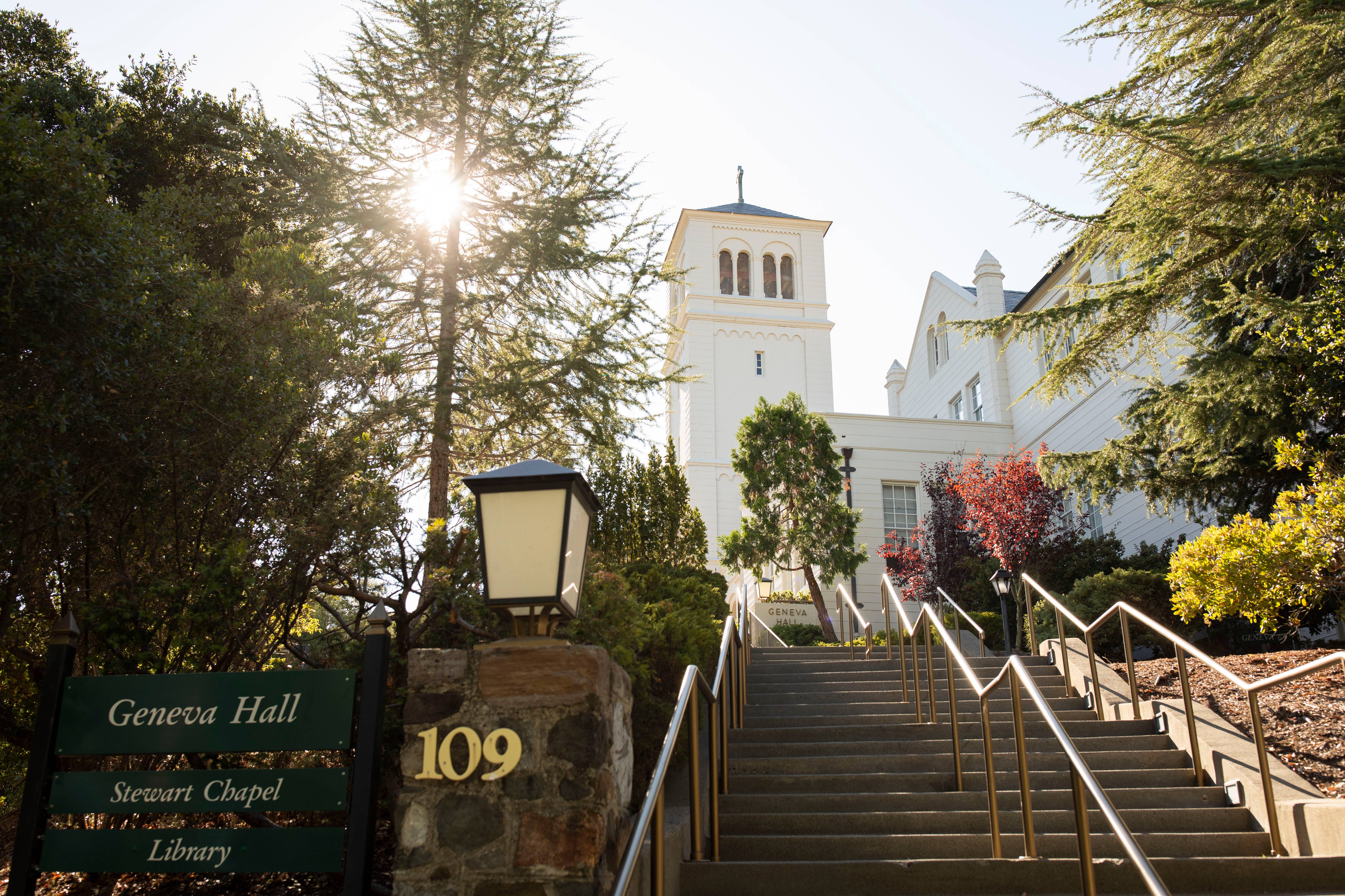 a stairs leading up to a building
