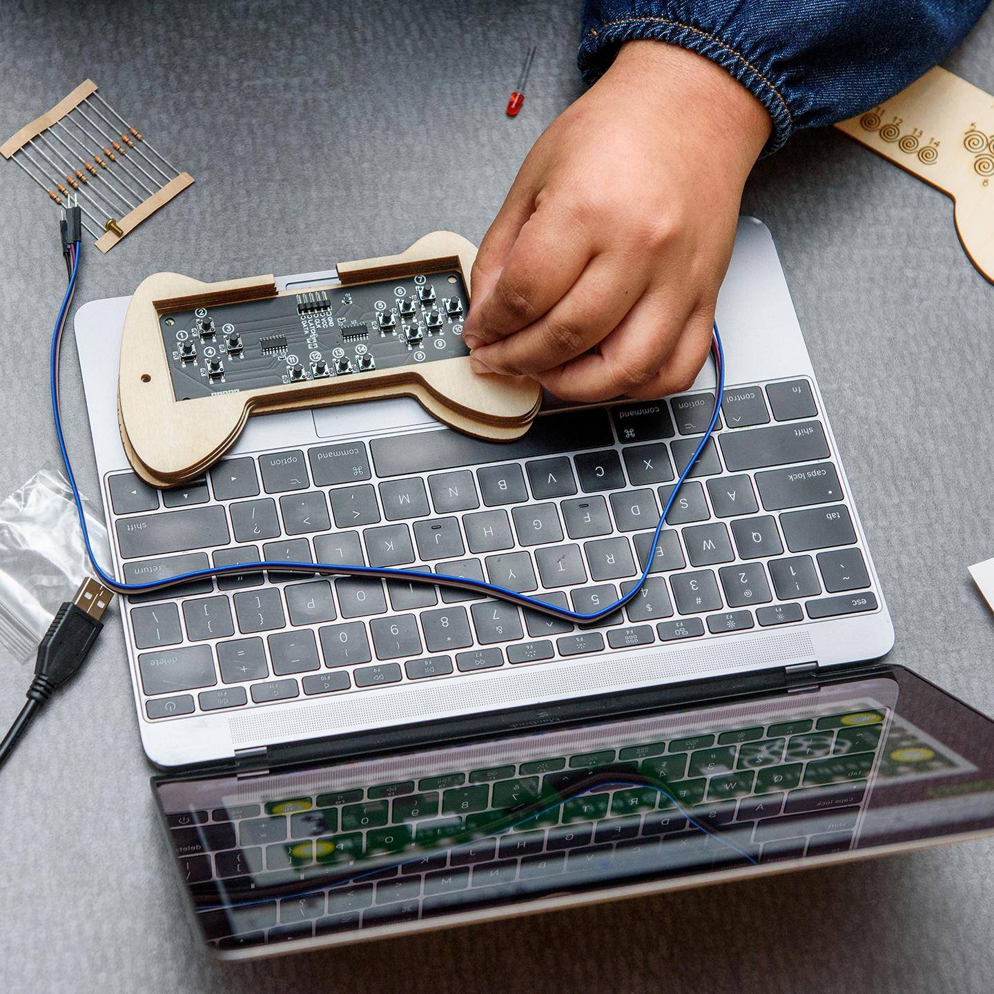 a person working on a laptop