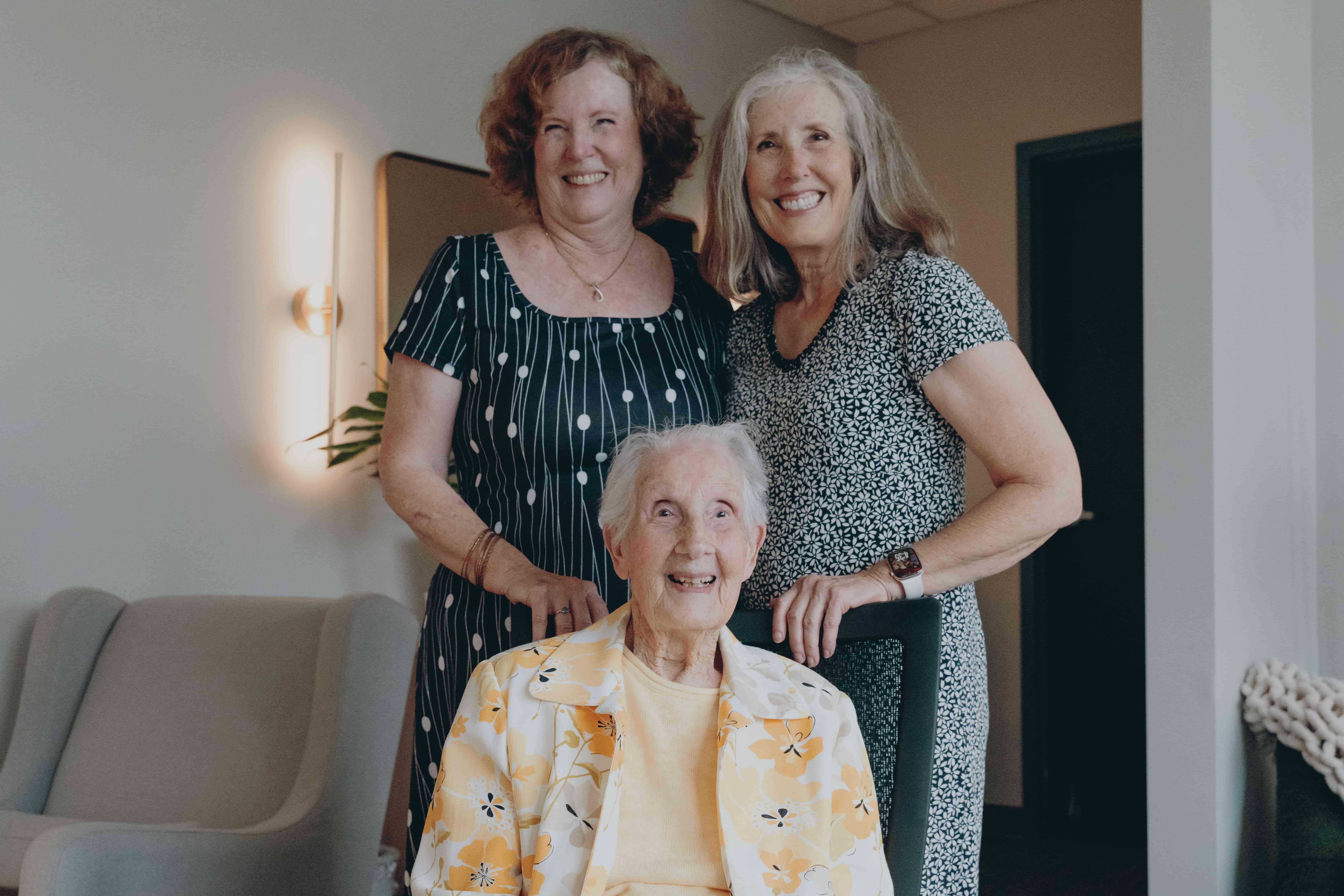 a group of women standing together