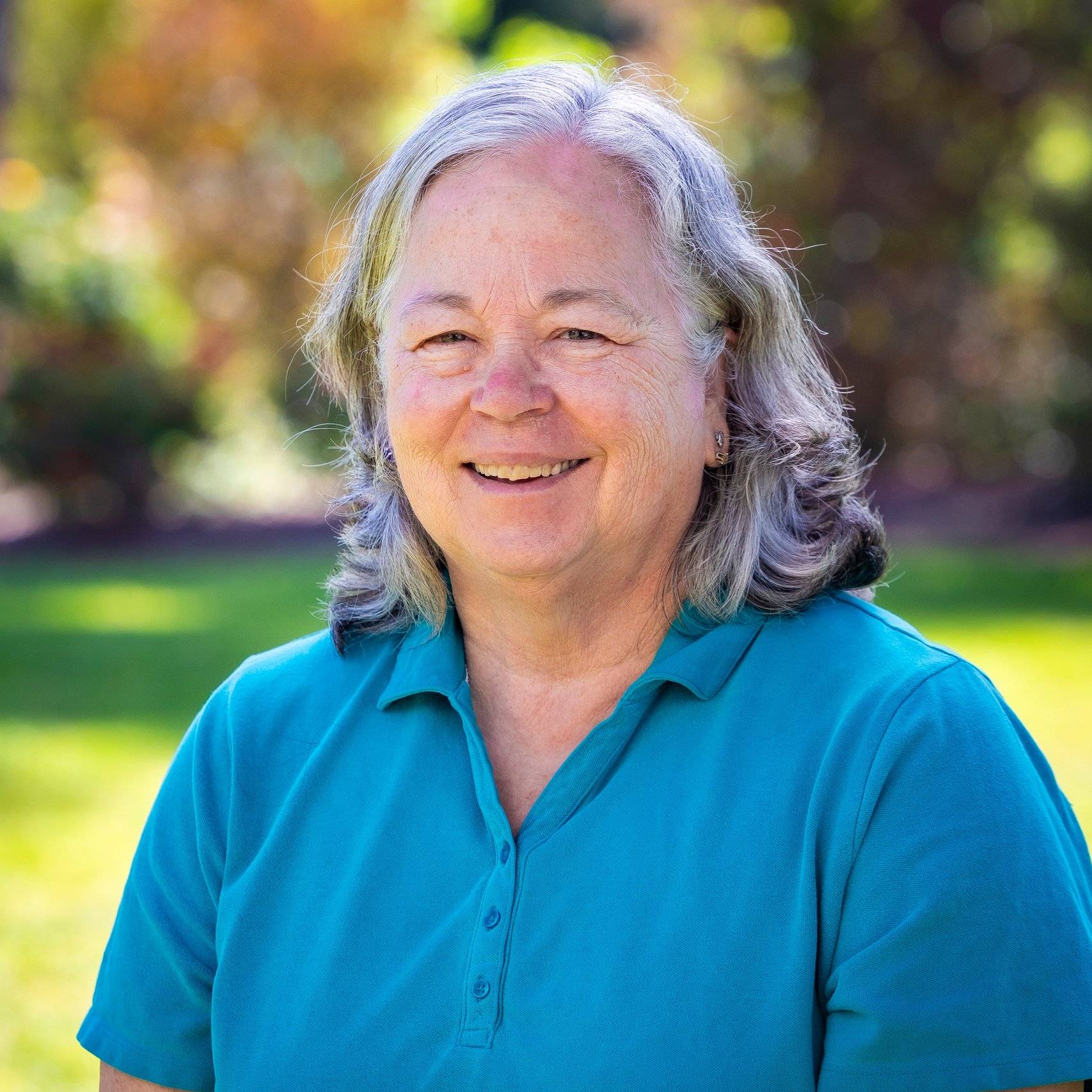 a person in a blue shirt