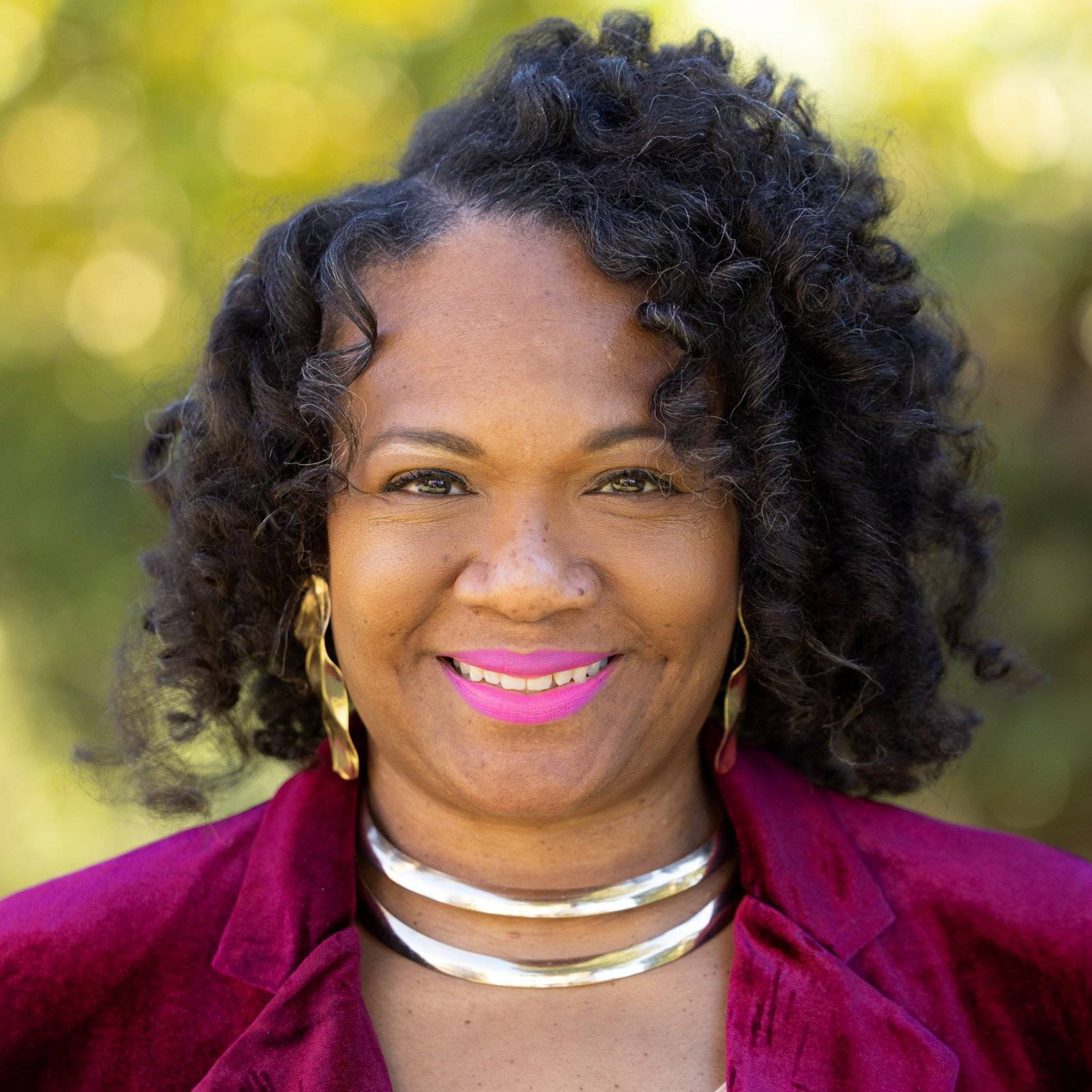 a person smiling at camera