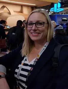 a person smiling at camera