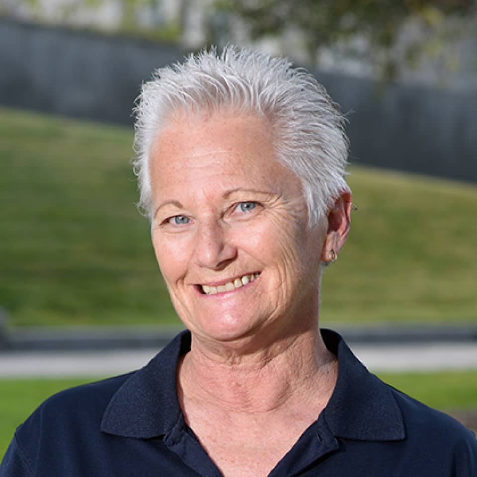 a person smiling at camera