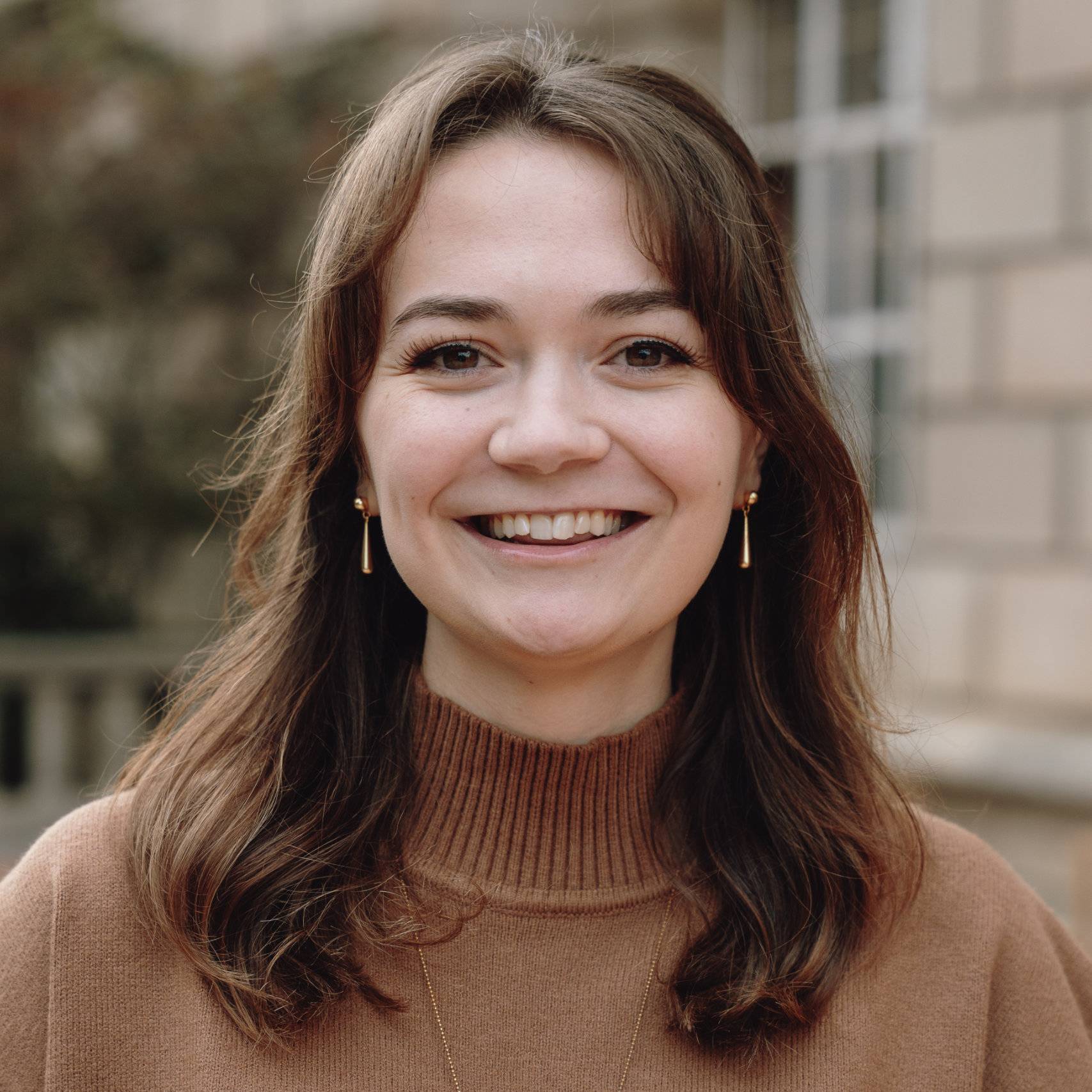 a person smiling for a picture