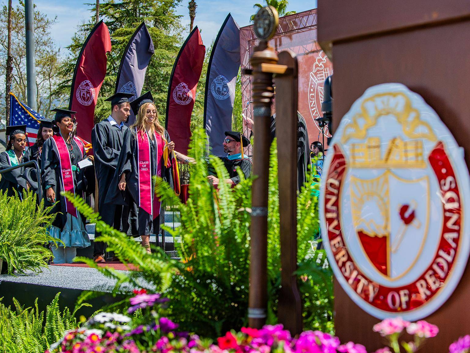 a group of people in graduation gowns