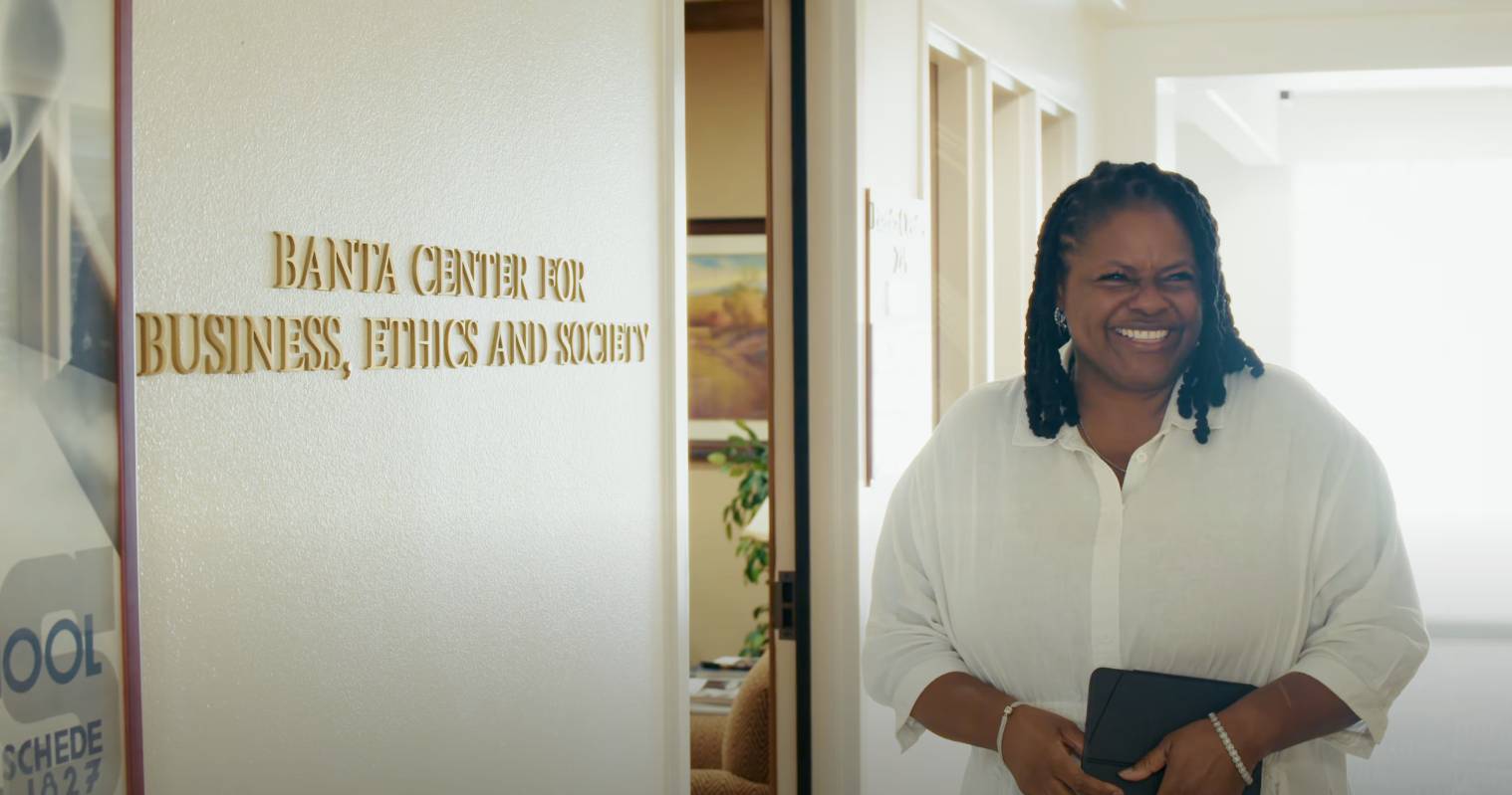 a person smiling at camera