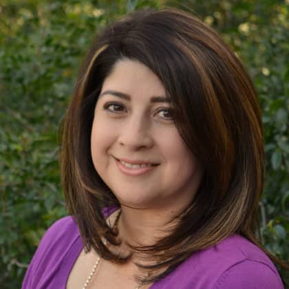 a person in a purple shirt