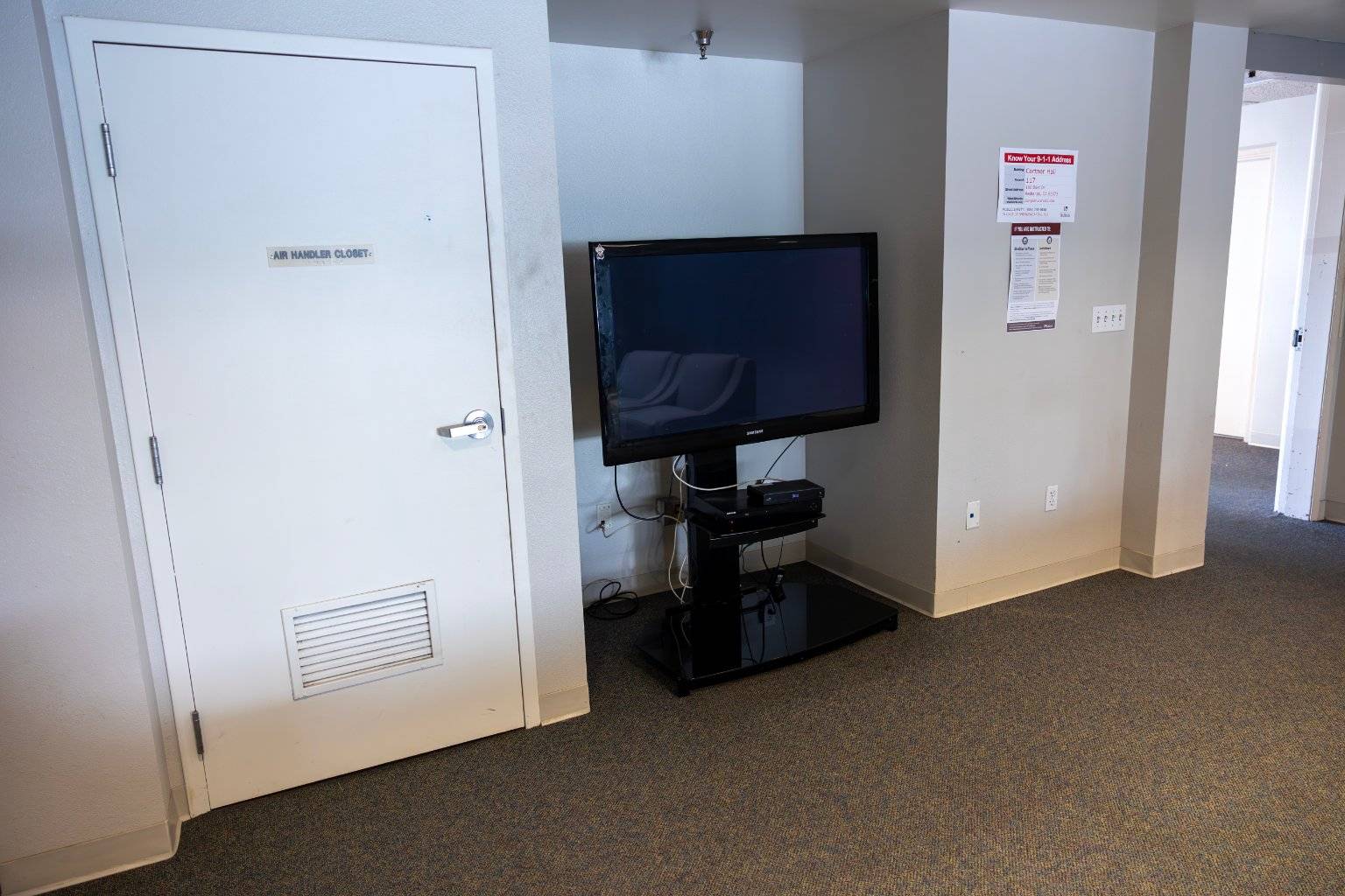 a tv in a room