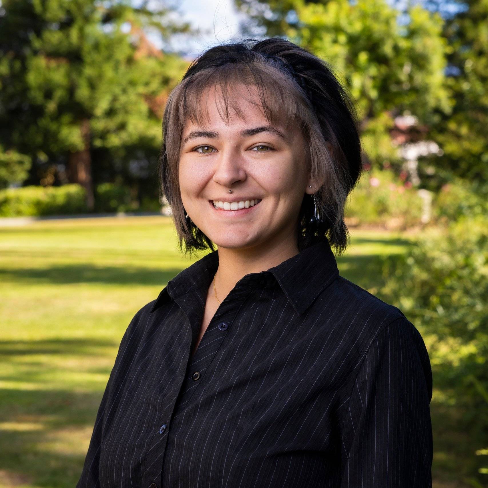 a person smiling at camera