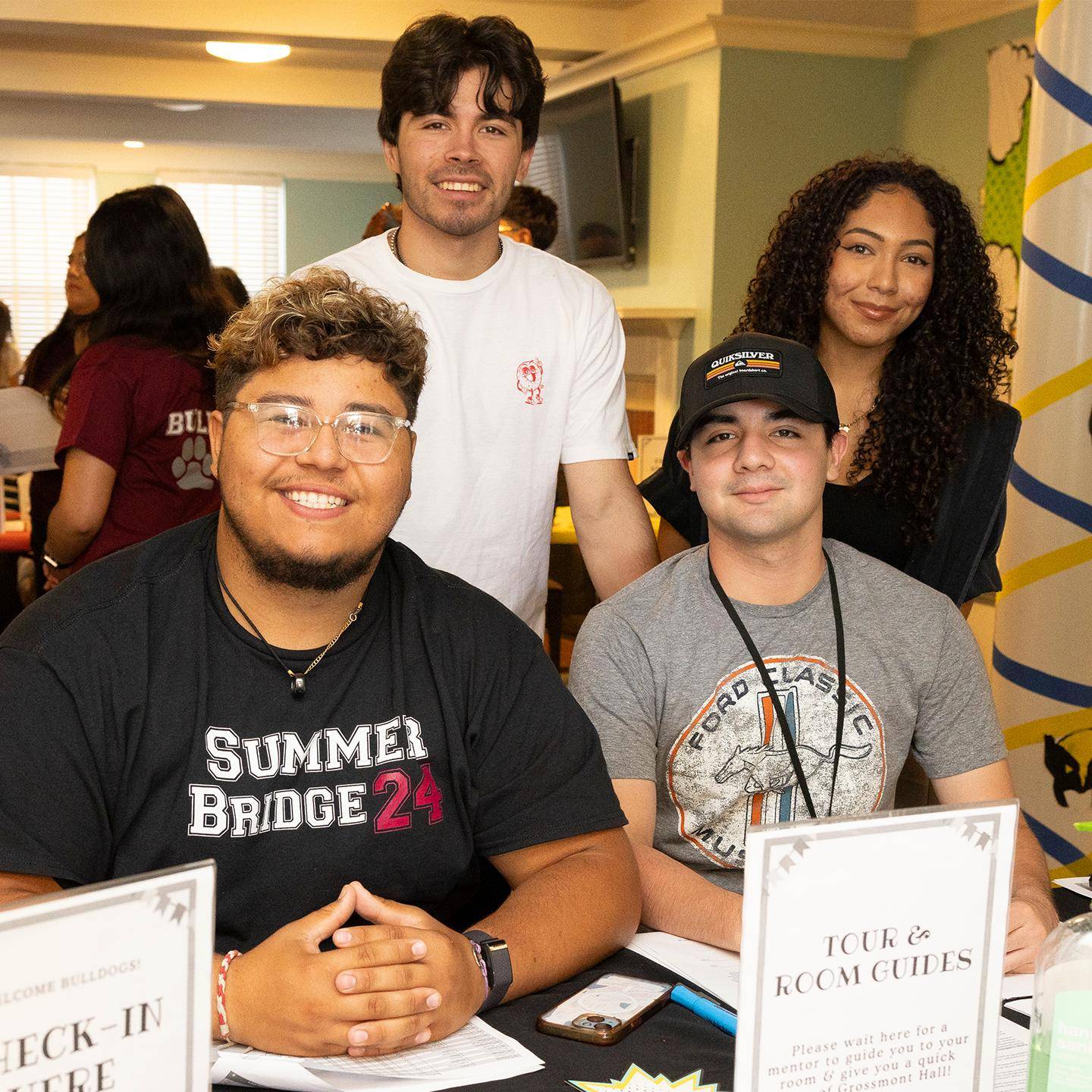 a group of people posing for a photo
