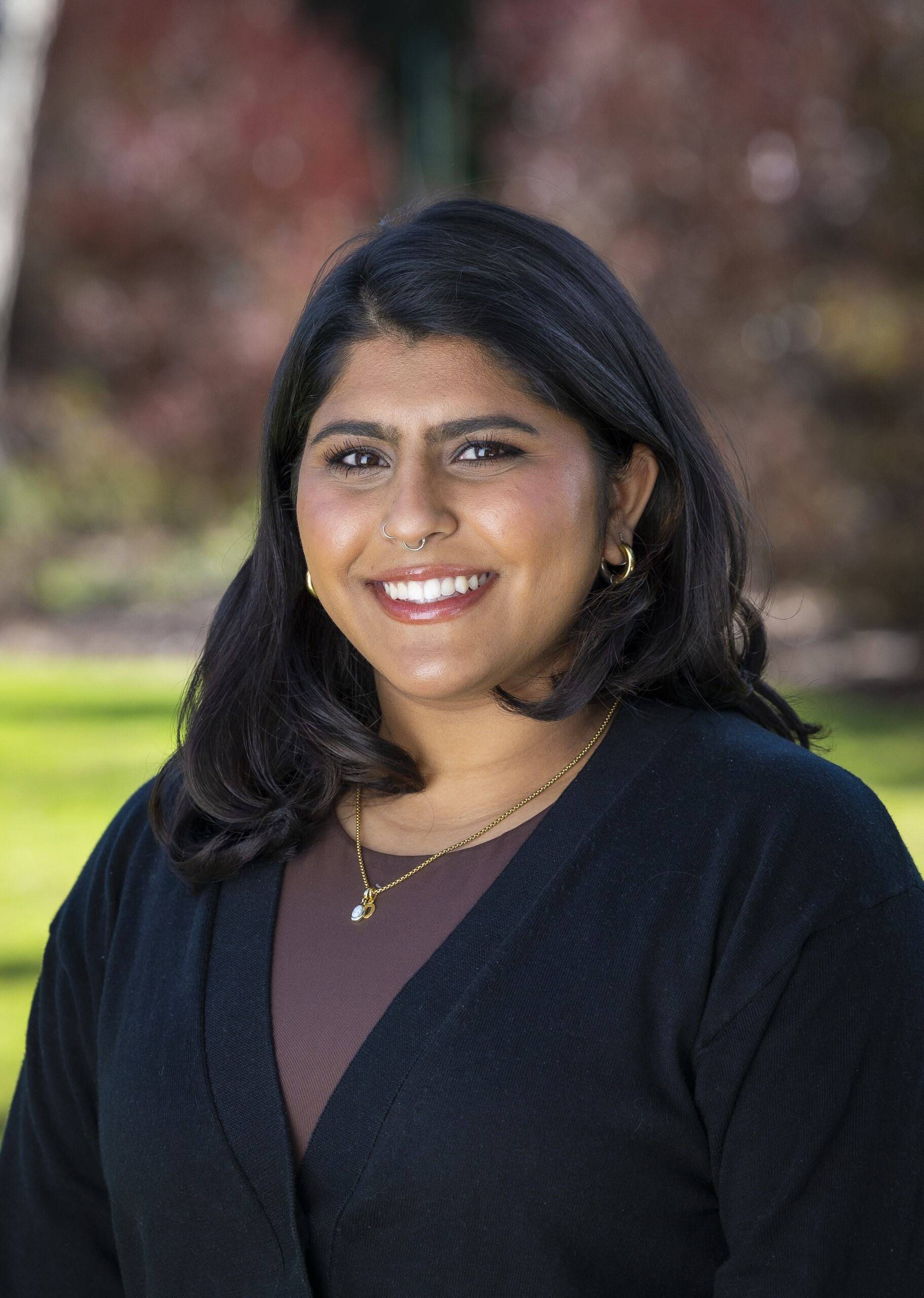 a person smiling at camera
