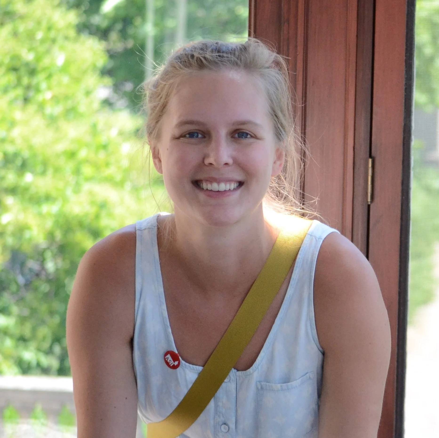 a person smiling at camera