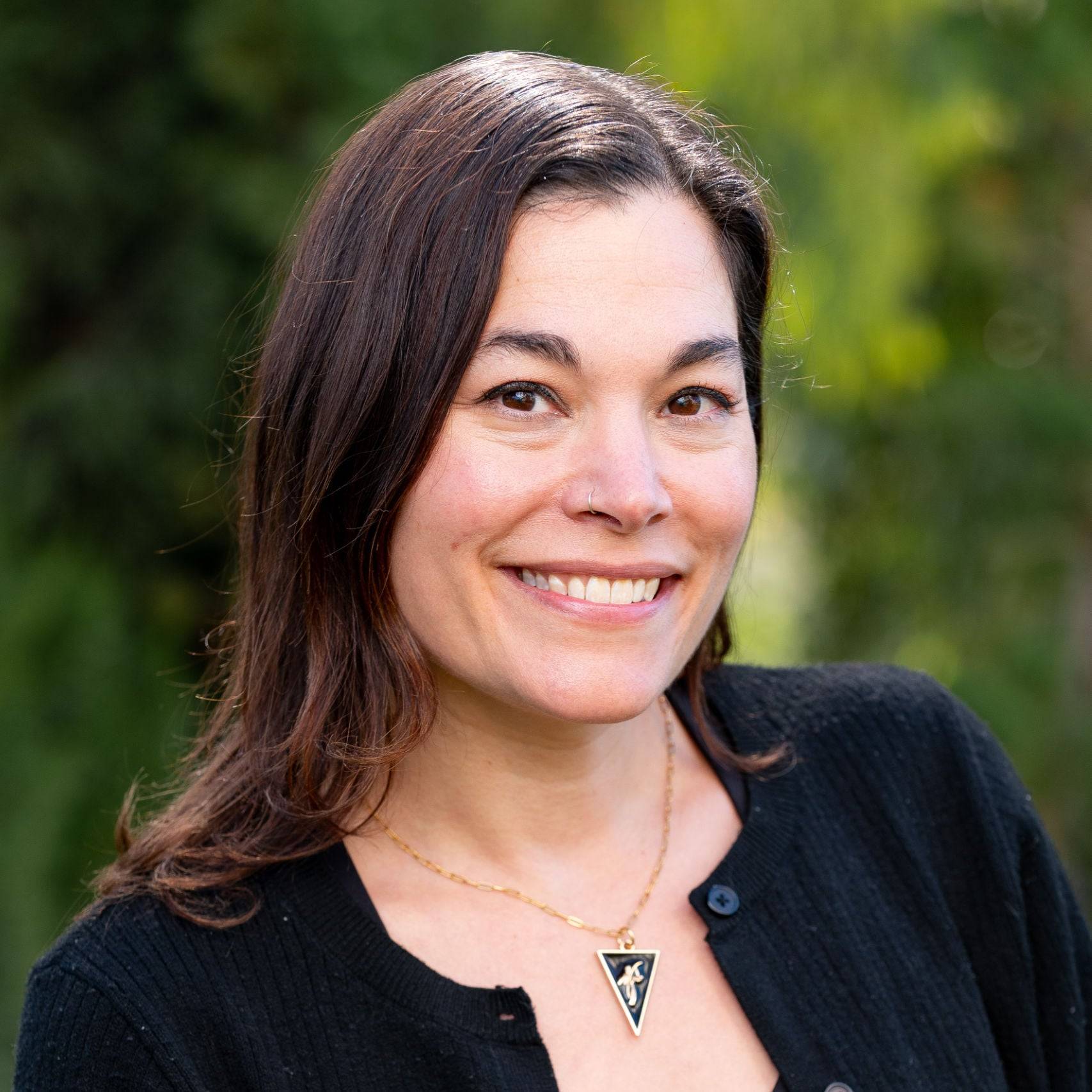 a person smiling for a picture