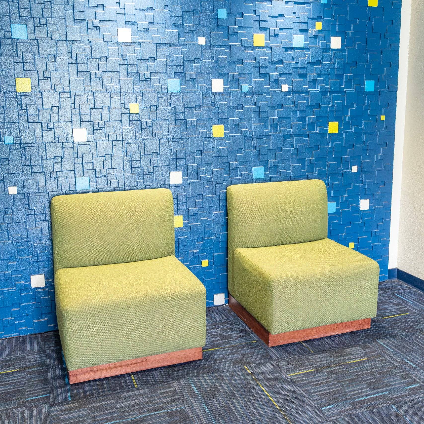two chairs in a room