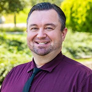 a person in a purple shirt