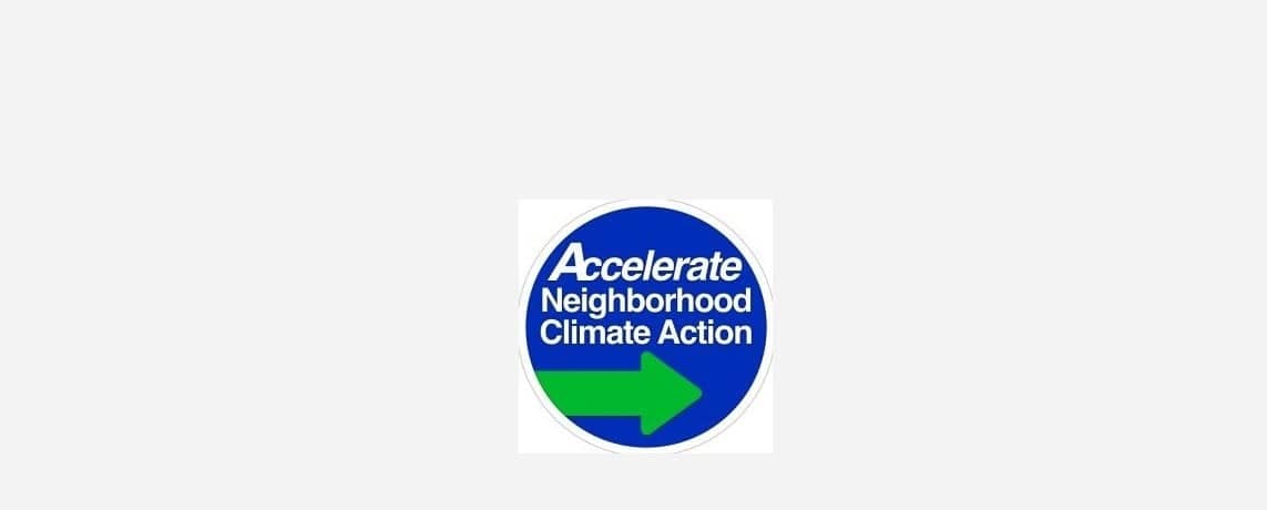 a blue and green sign with white text