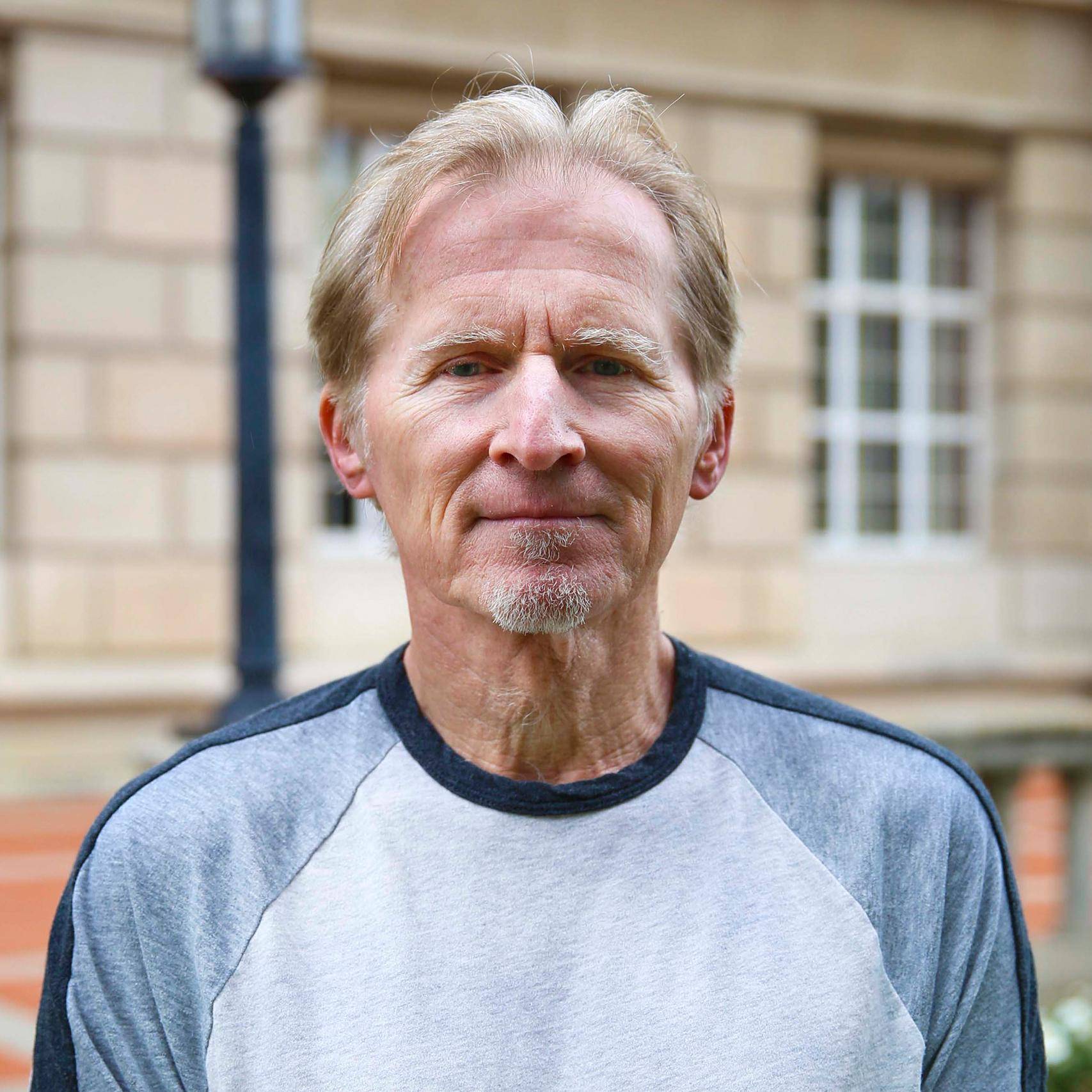a person with white powder on his face