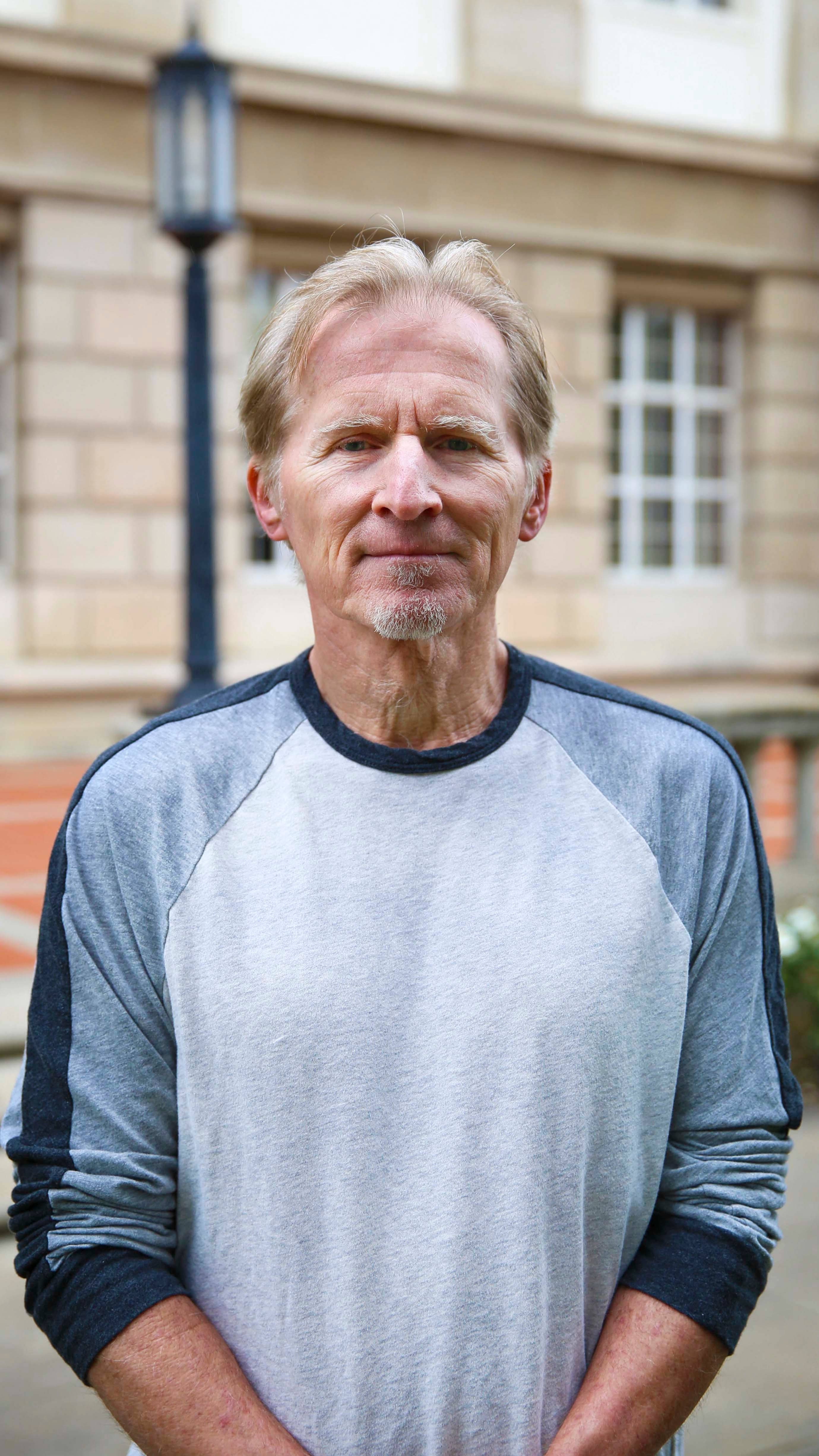 a person with powdered face