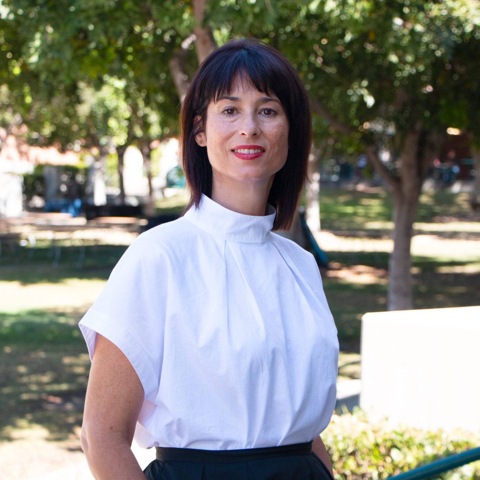 a person in a white shirt