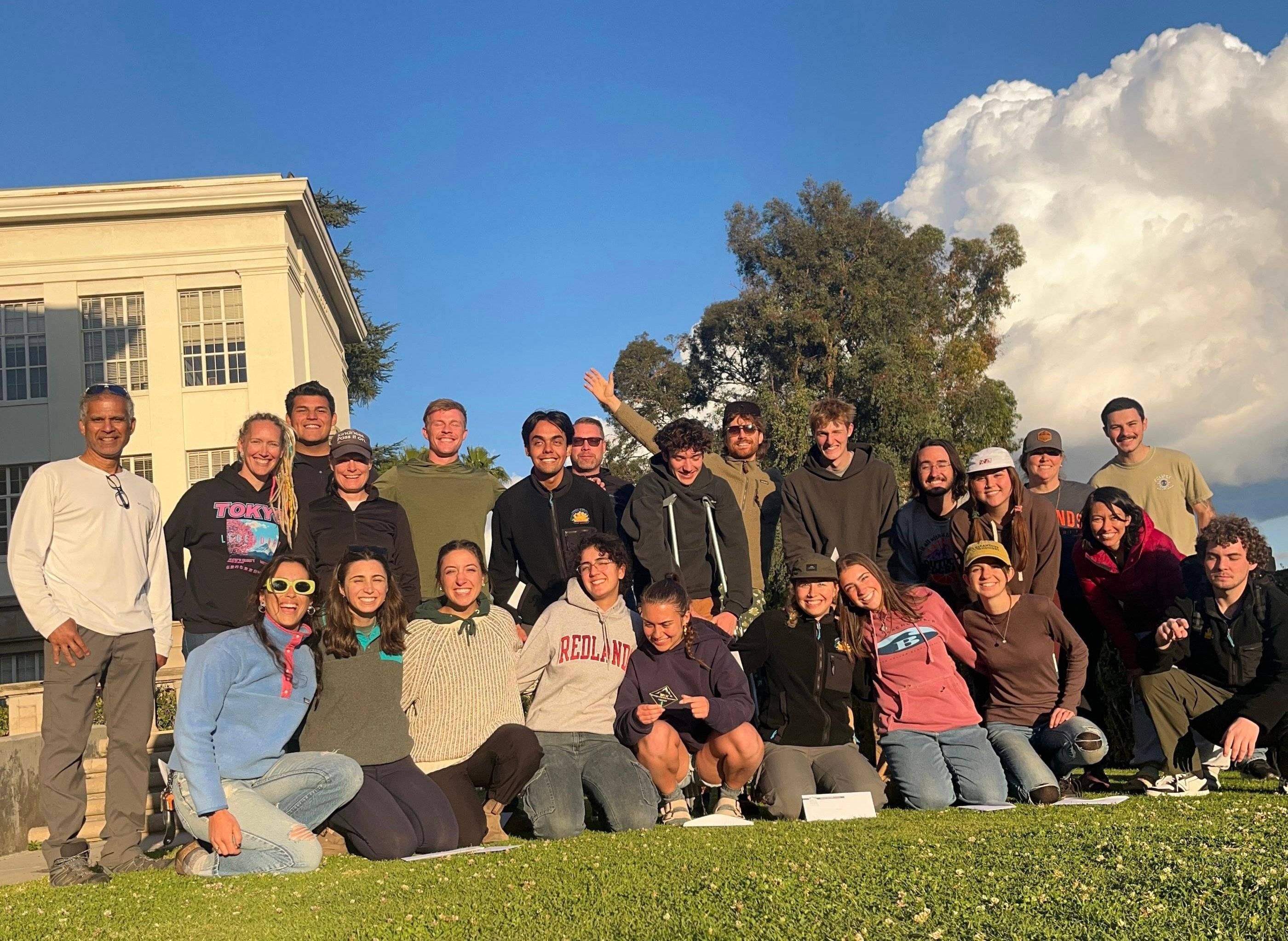 a group of people posing for a photo