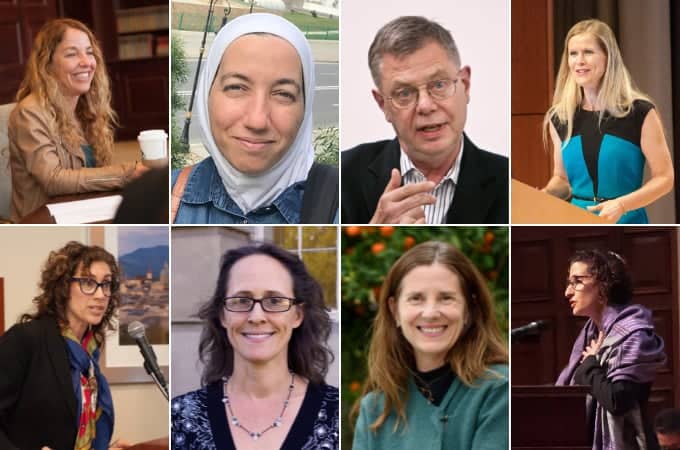 a collage of a group of people