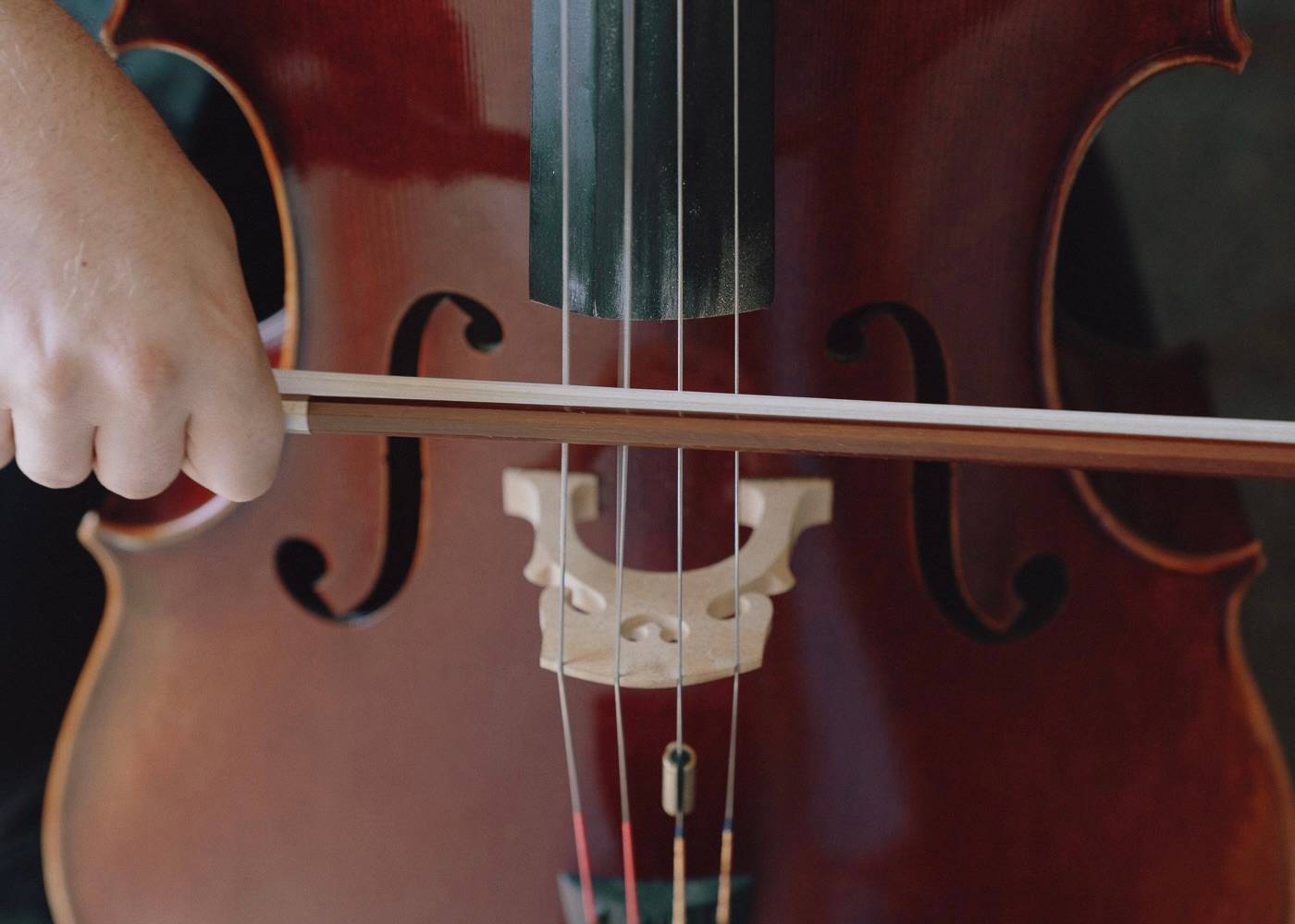 a person playing a violin