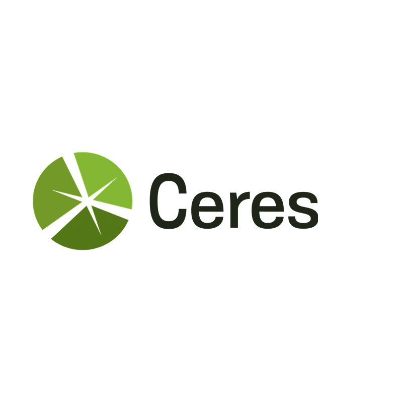 a logo with a green circle and black text