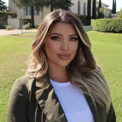 a person standing in a grass field