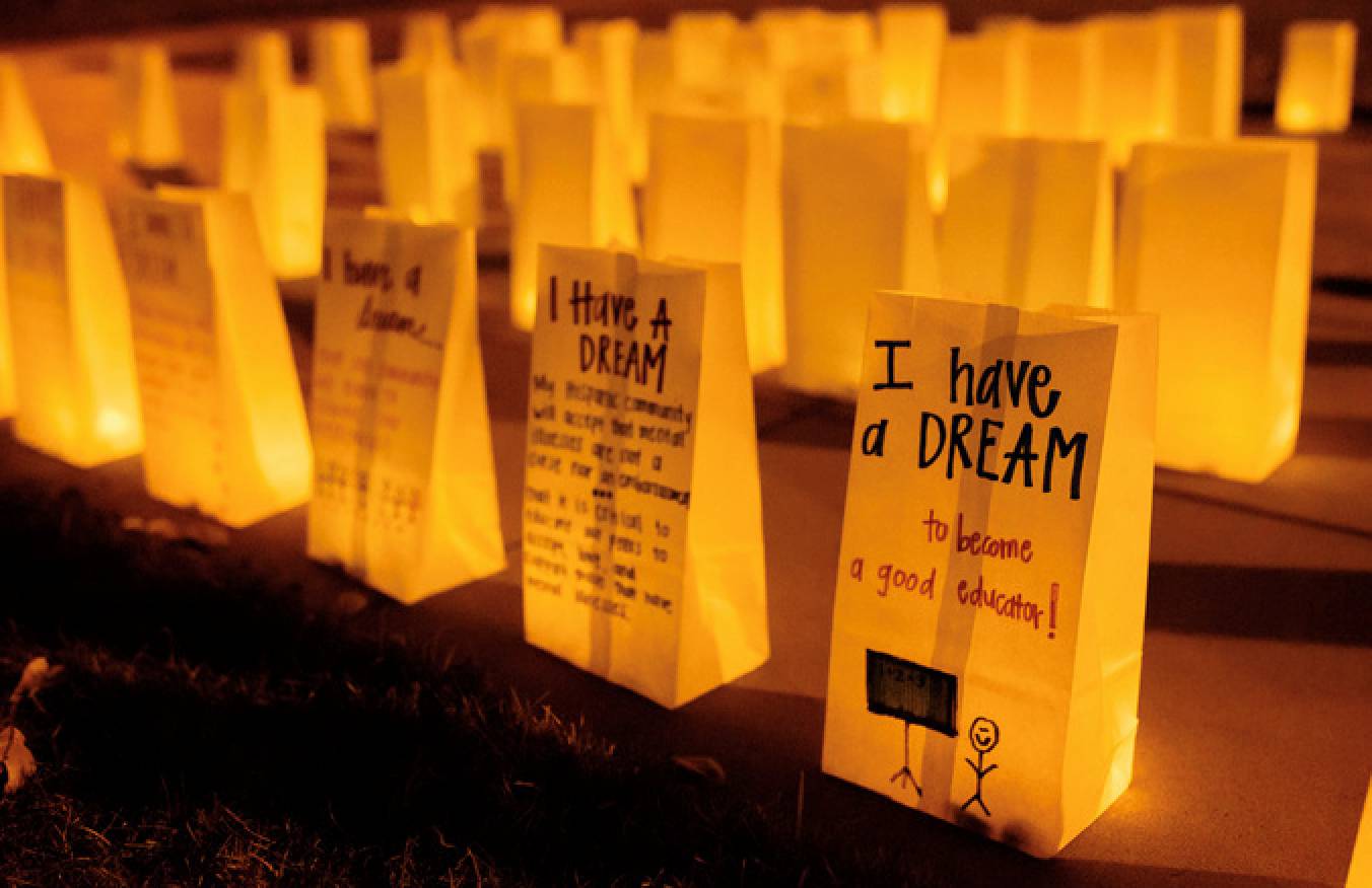a group of paper bags with writing on them