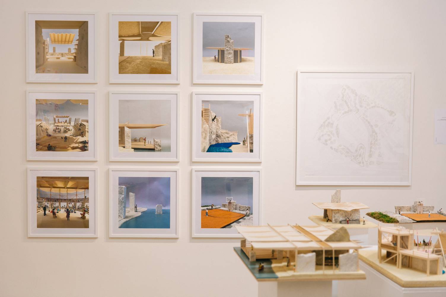 a group of pictures on a wall