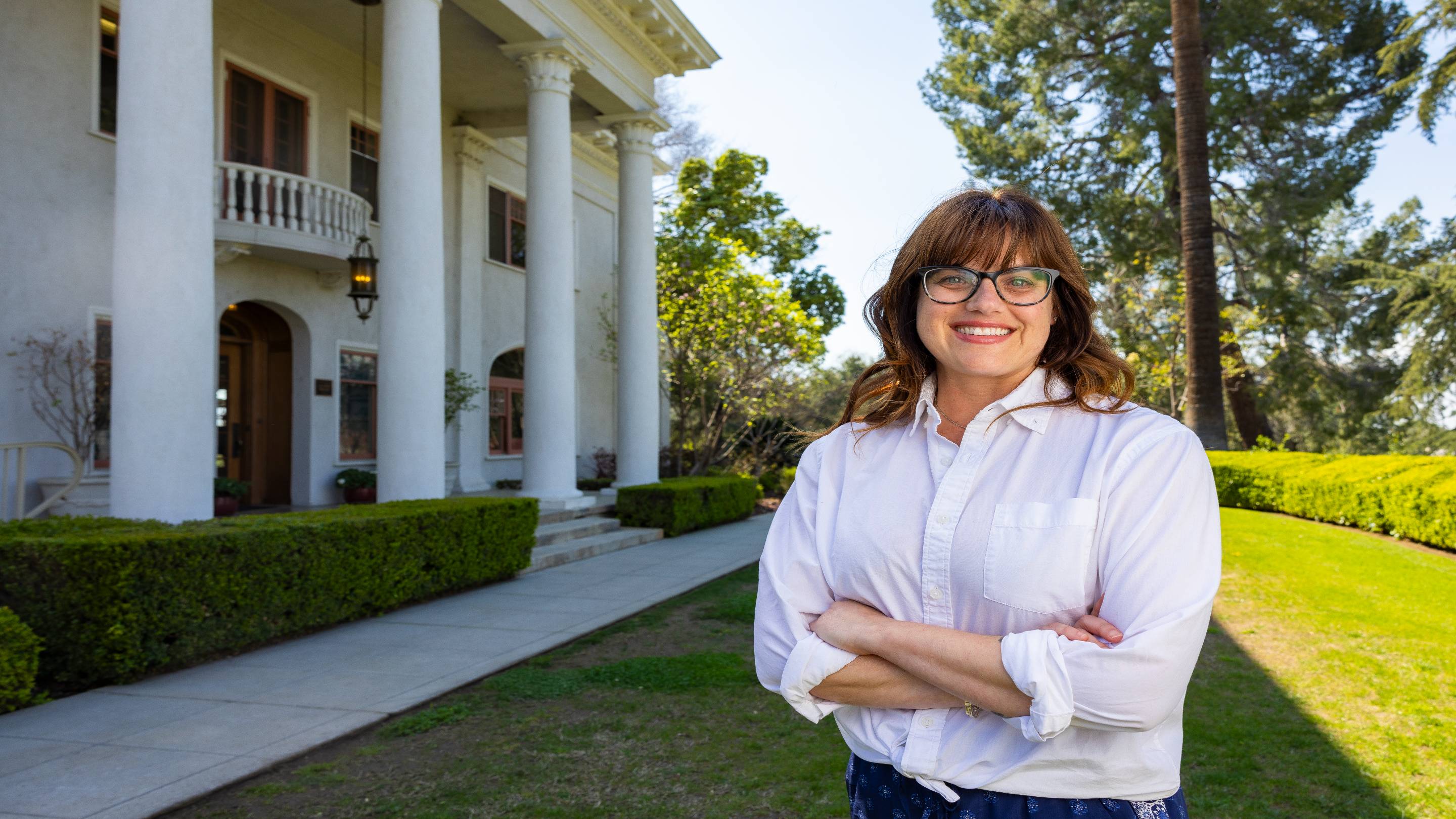 a person standing in front of a building