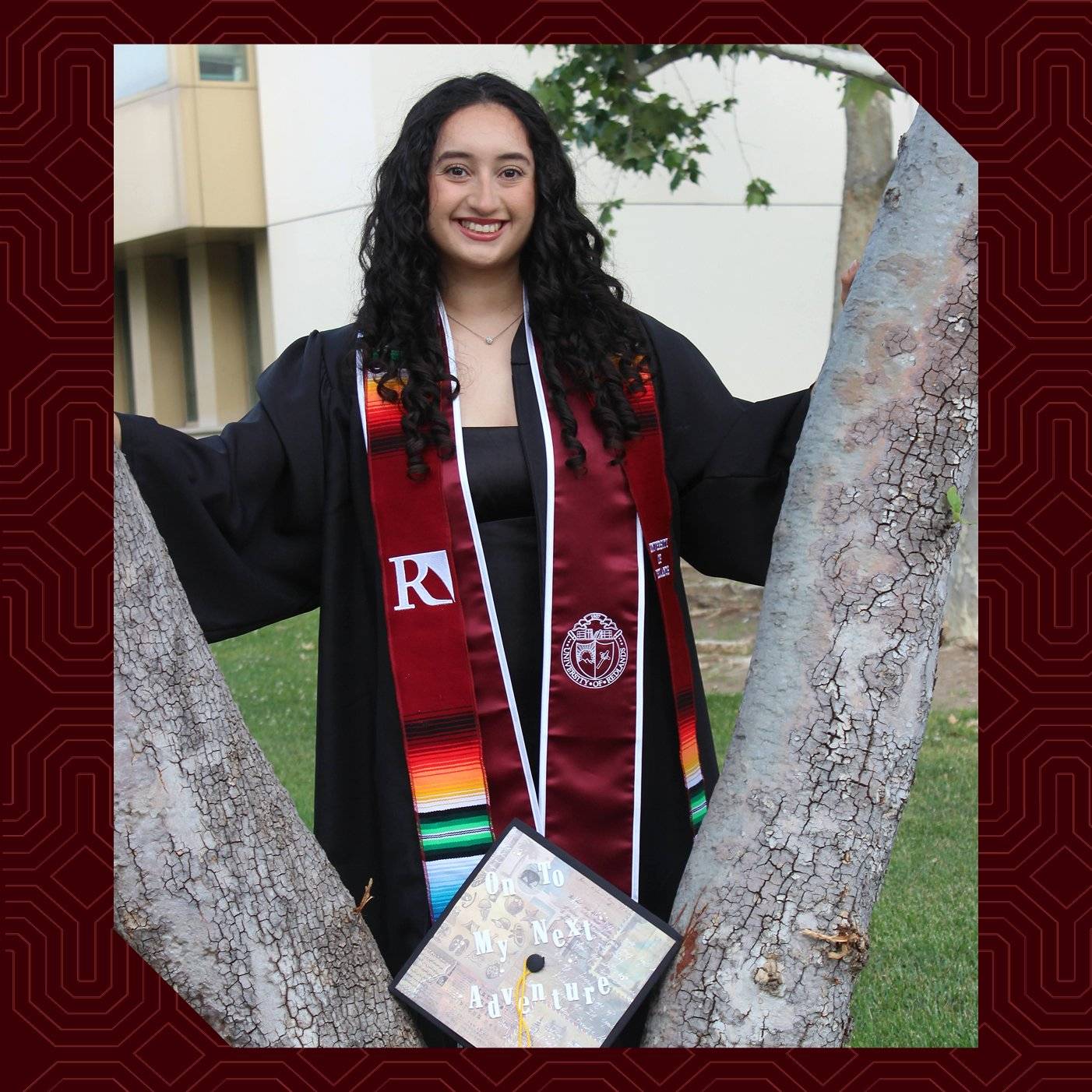 a person in a graduation gown
