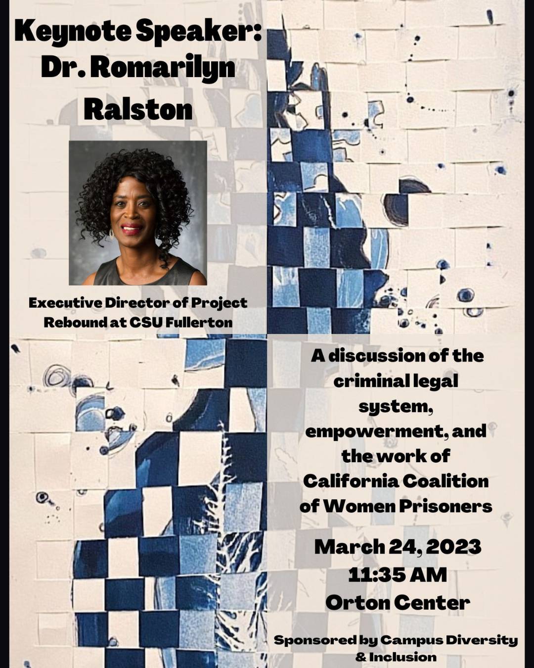 a poster with a person's face