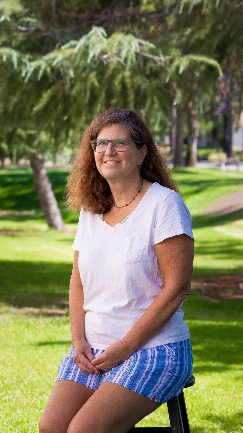 a person in a white shirt