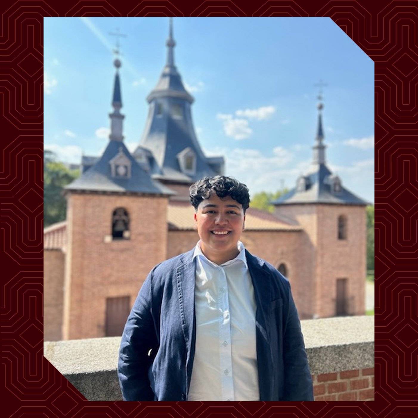 a person standing in front of a building
