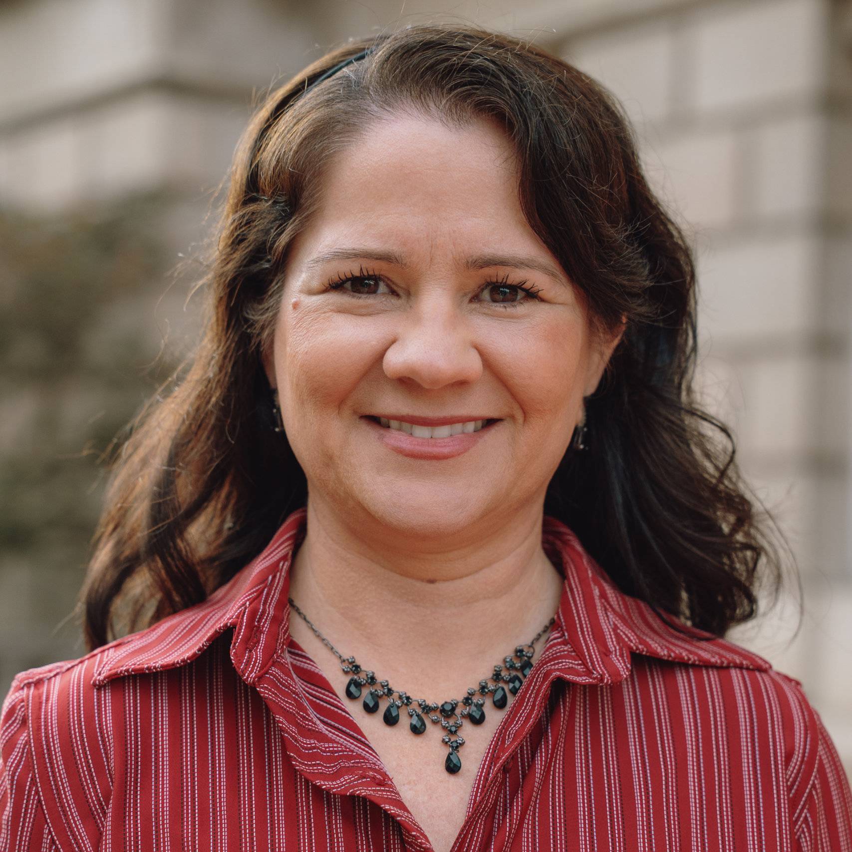 a person smiling for the camera