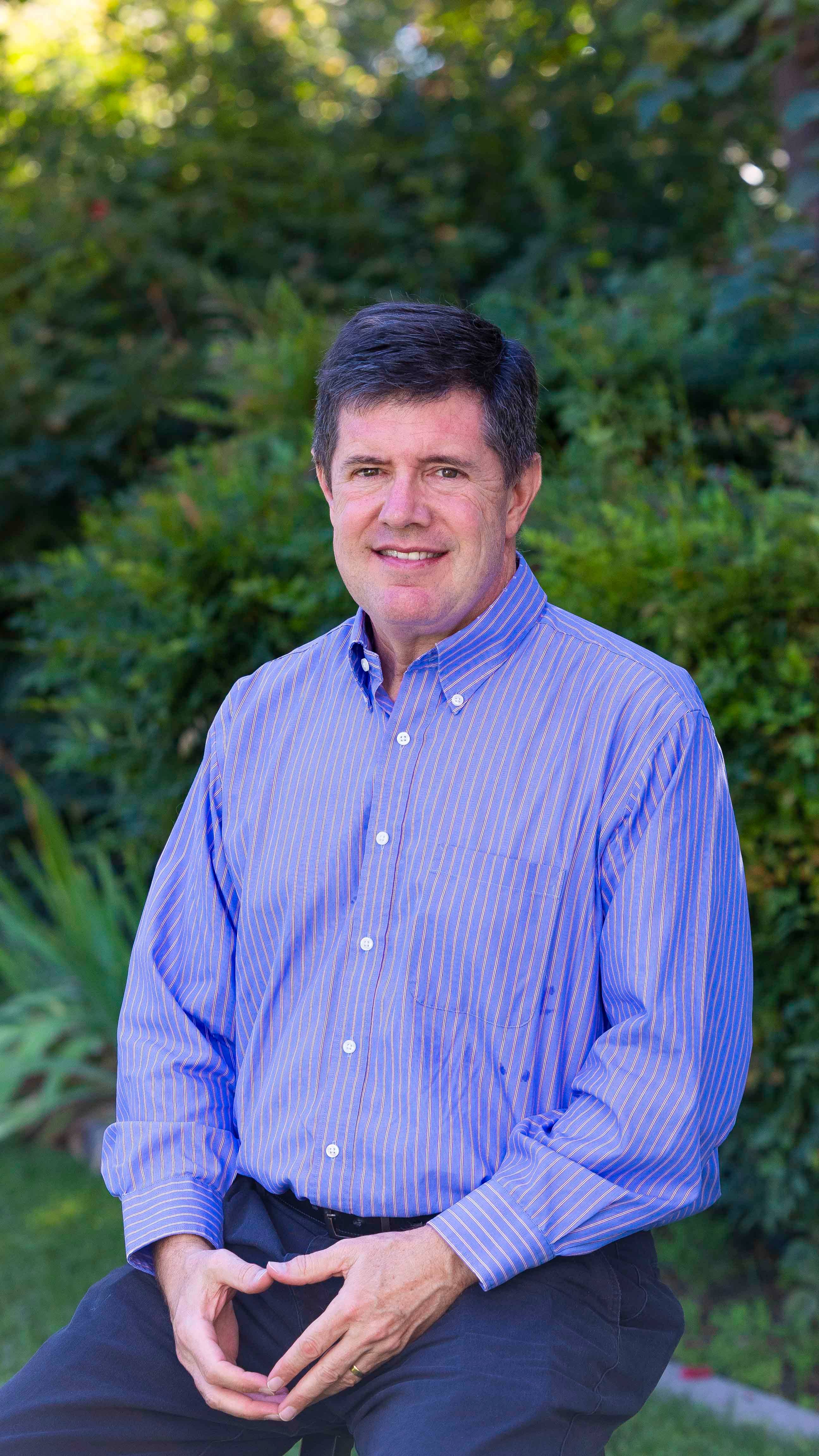 a person in a blue shirt