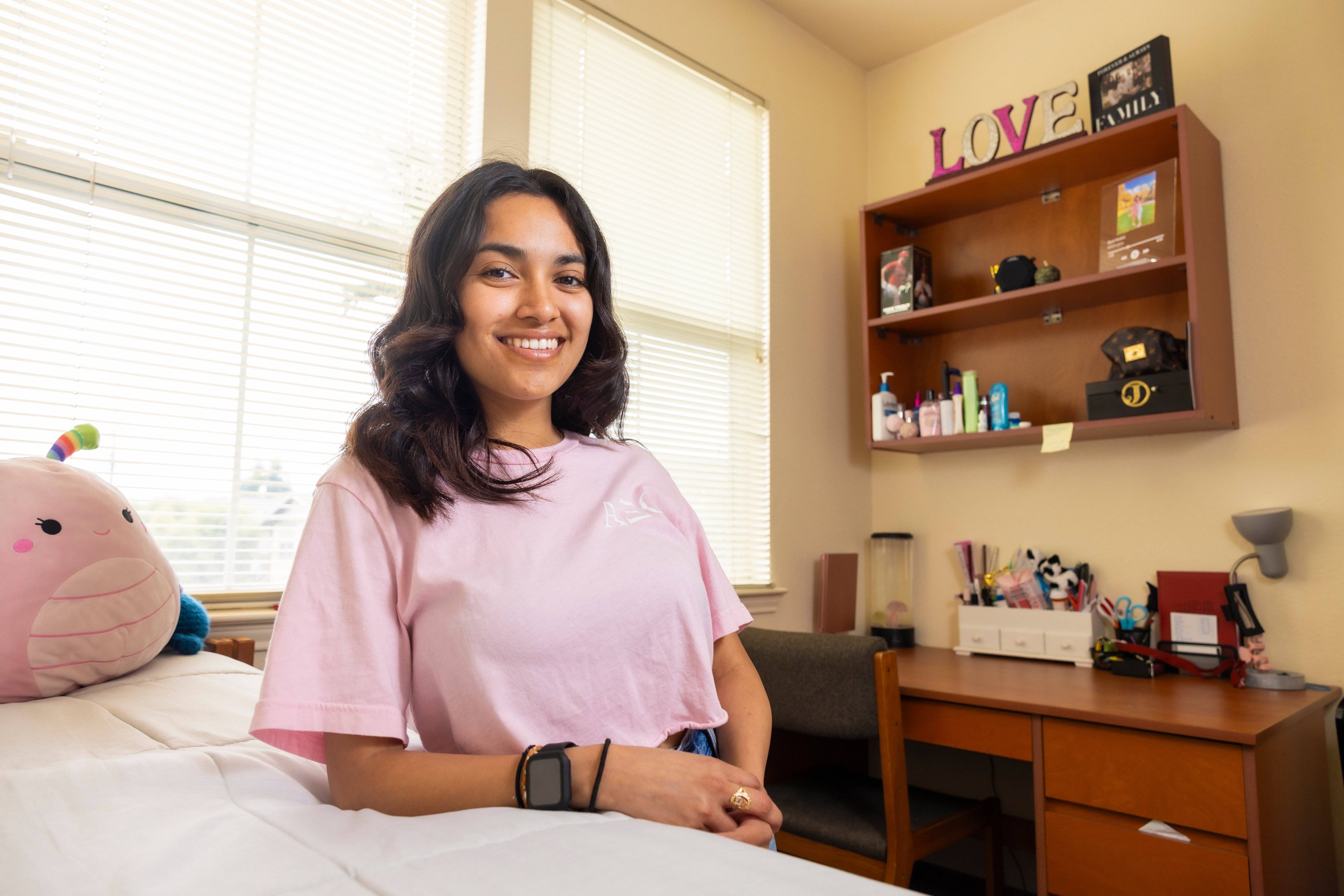 a person smiling at camera