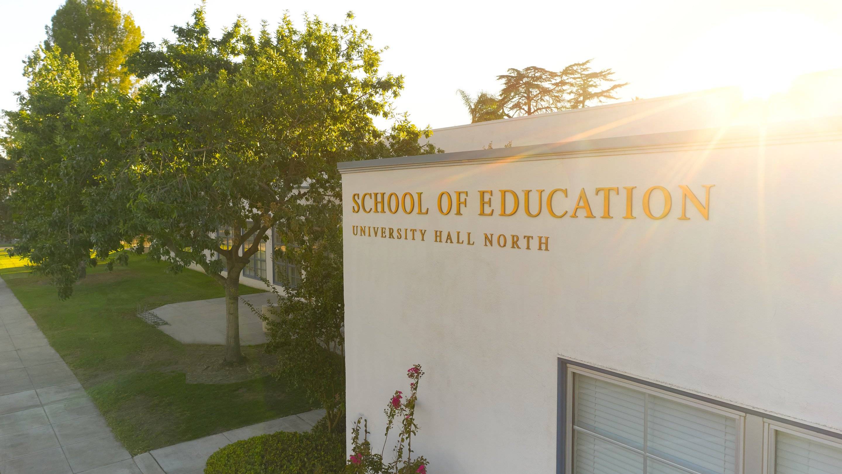 a building with a sign on it