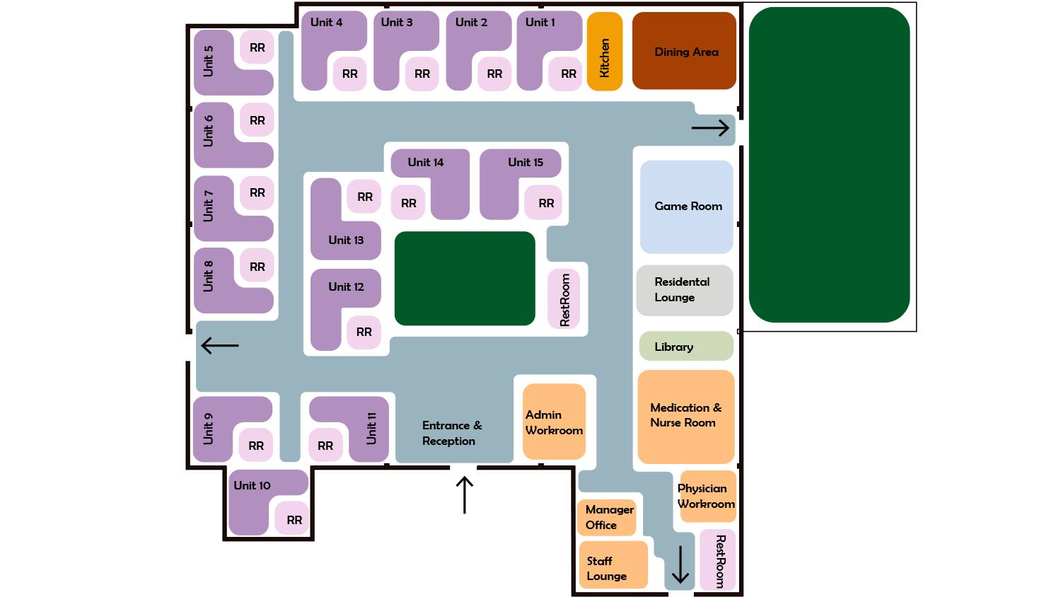 a map of a room