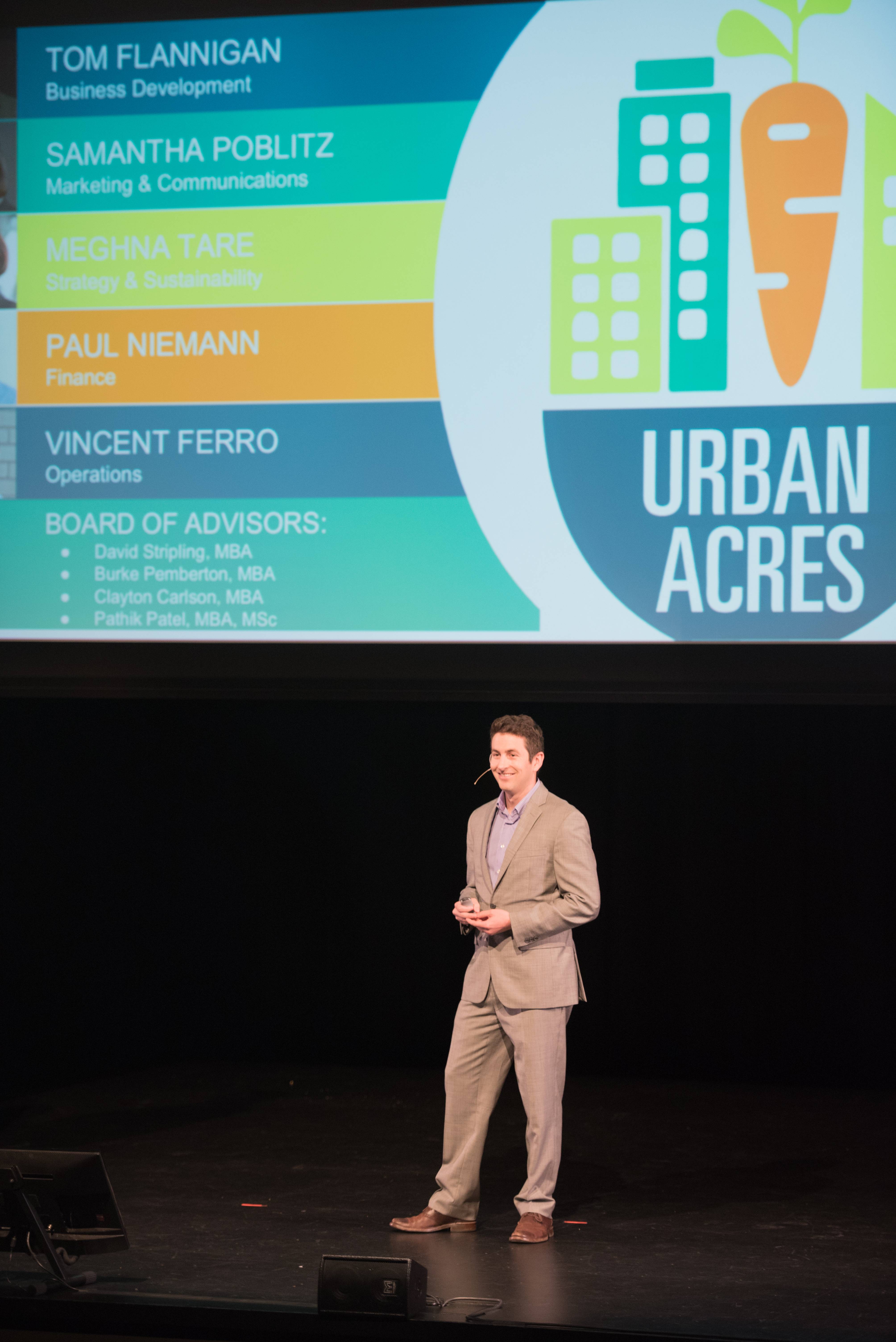 a person standing on a stage