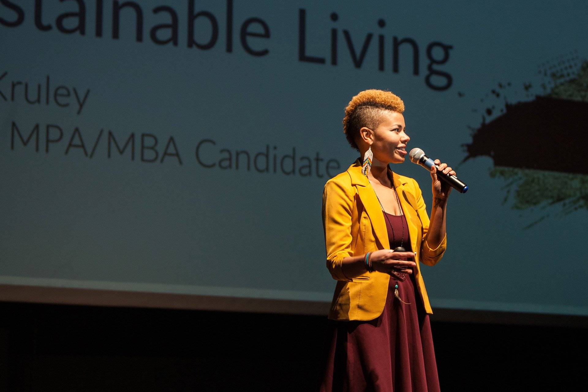 a person holding a microphone