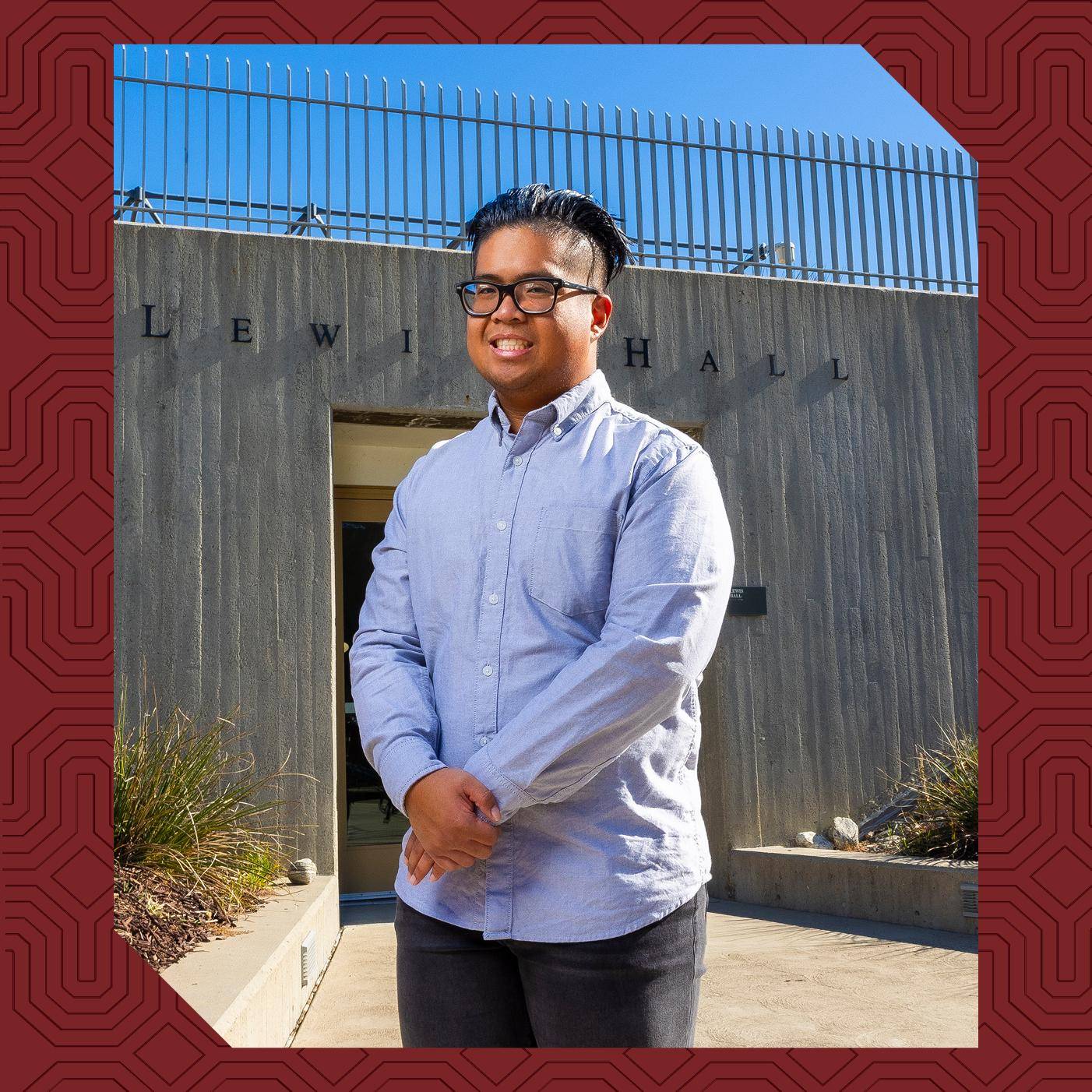 a person standing in front of a building