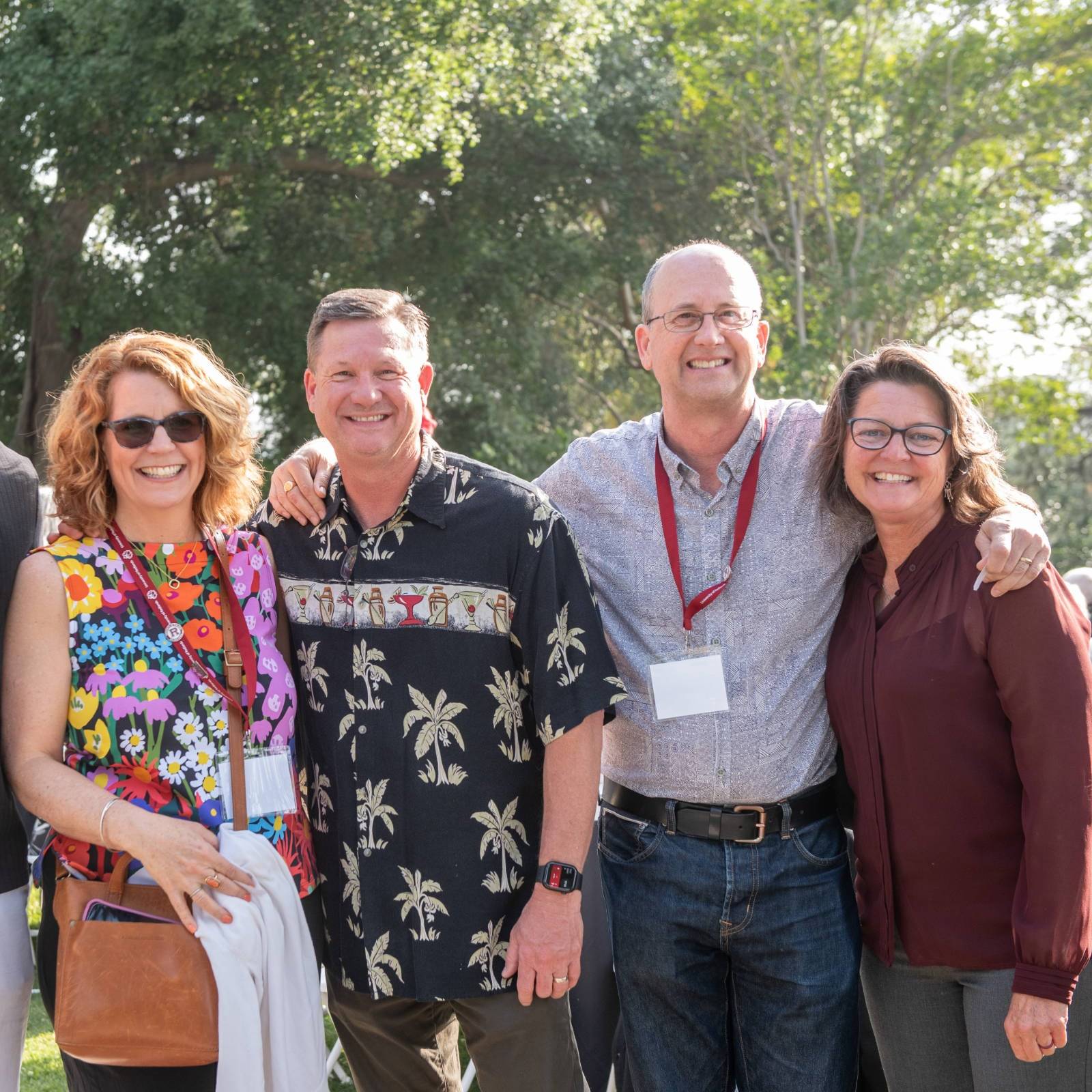 a group of people posing for a photo