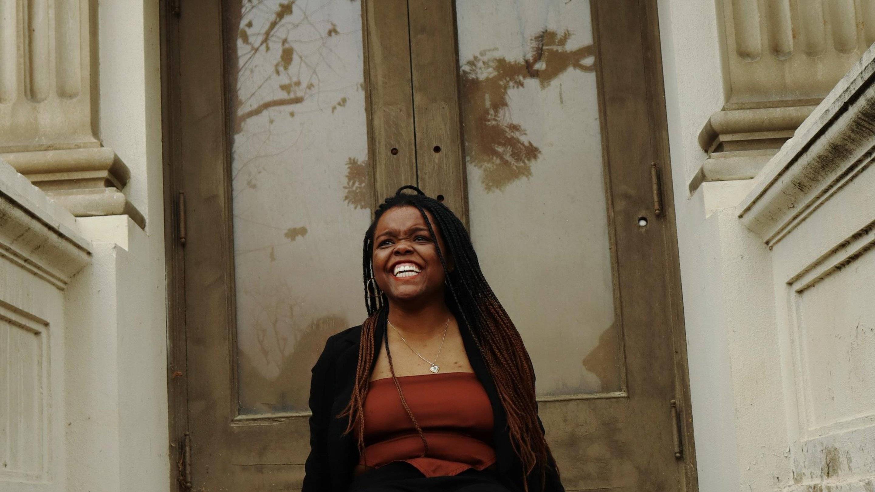 a person sitting on a bench